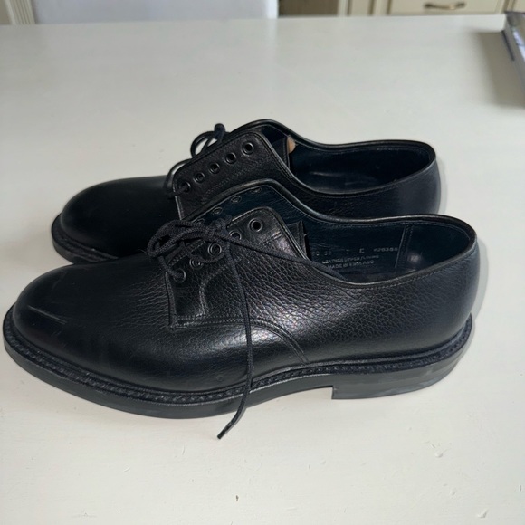 Richard James Savile Row Black Leather Oxford Derby Shoes Sz 7